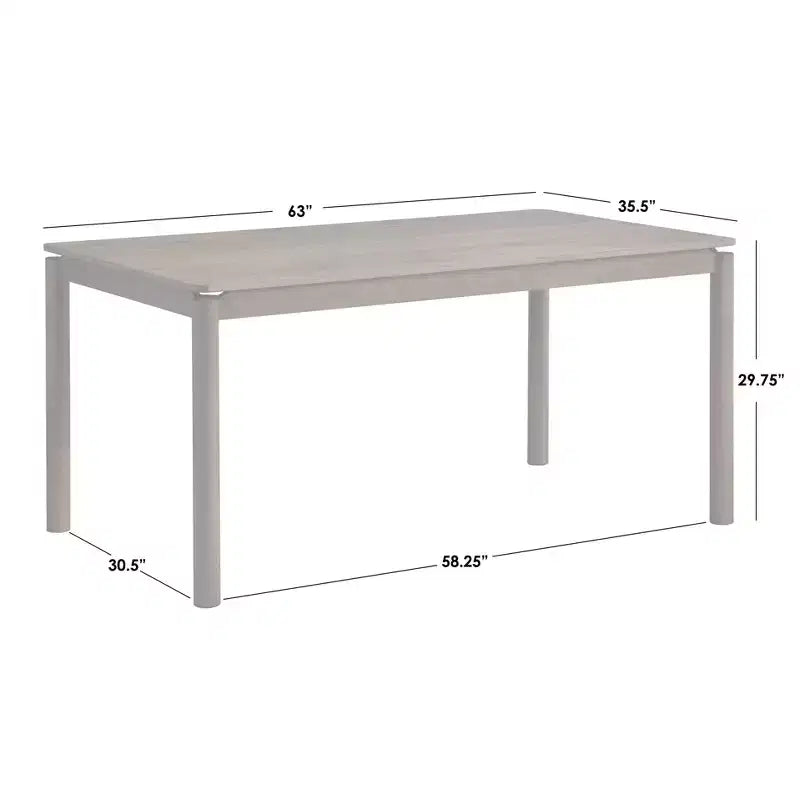 Lifestorey Rochester Set pranzo moderno 7 pz beige/noce