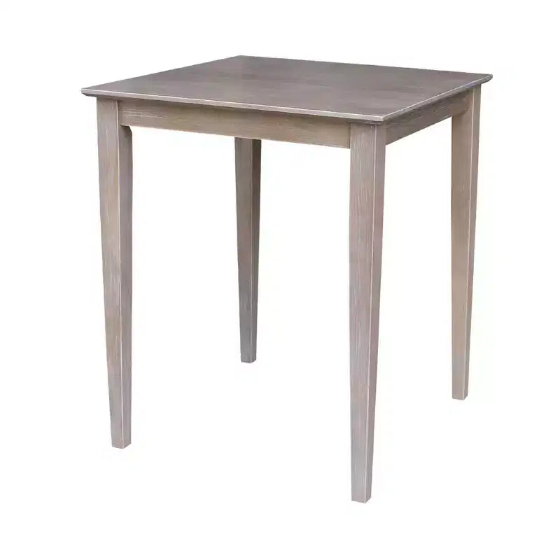 Set da pranzo altezza bancone 30"x30" con 4 sgabelli Emily grigio/tortora lavato - International Concepts