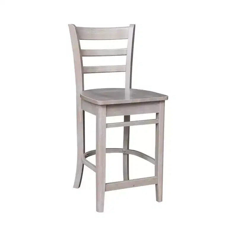 Set da pranzo altezza bancone 30"x30" con 4 sgabelli Emily grigio/tortora lavato - International Concepts