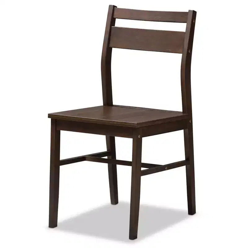 Set da pranzo 5 pezzi Lovy moderno e contemporaneo con finitura noce marrone scuro - Baxton Studio
