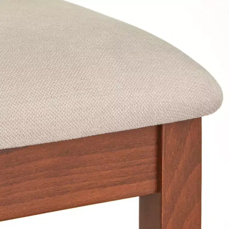 Lifestorey Set da Pranzo Moderno Lydon 7 Pezzi Noce: Moderno Metà Secolo, MDF, Sedie Imbottite in Poliestere