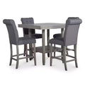 Home Design 5pc Dothan Counter Height Dining Set Antique Gray