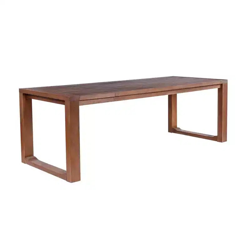 Set da 7 pezzi Rasmus con tavolo allungabile e poltroncine Castagno - Boraam: Legno di acacia, Sedie in ecopelle