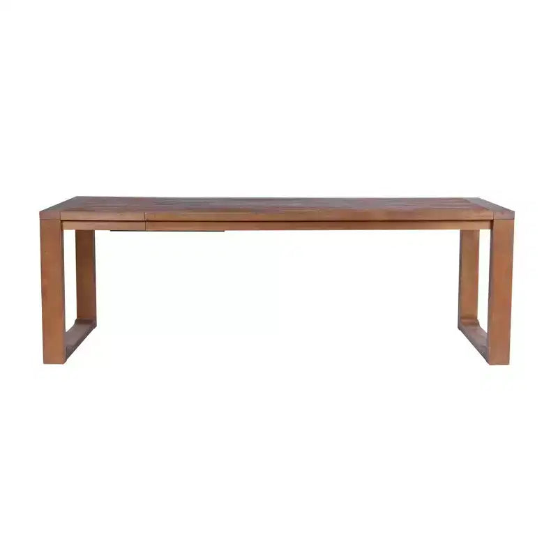 Set da 7 pezzi Rasmus con tavolo allungabile e poltroncine Castagno - Boraam: Legno di acacia, Sedie in ecopelle