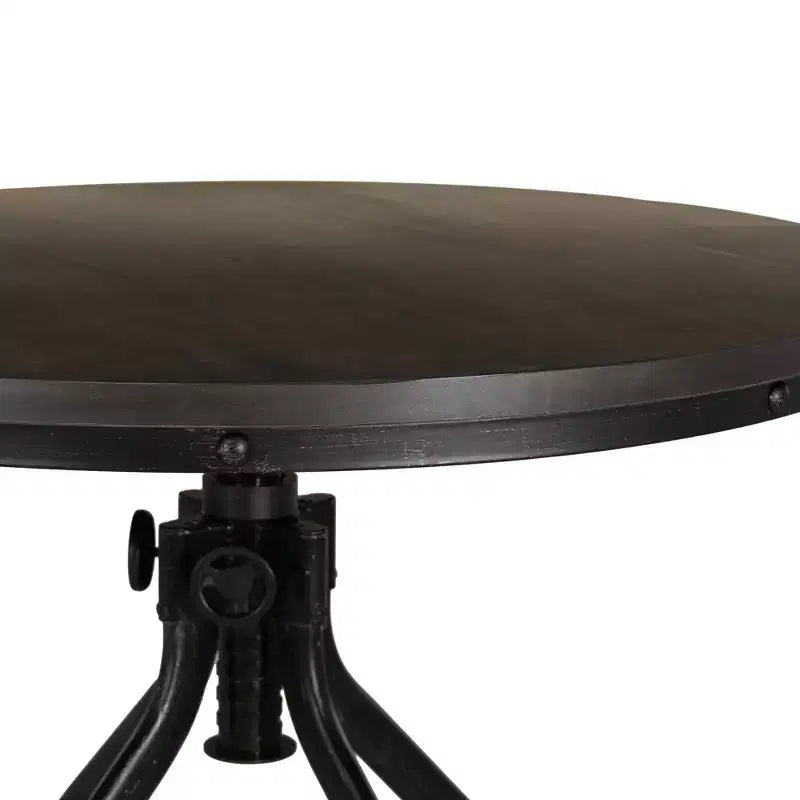 Set da pranzo Powell Tormo da 5 pezzi con sgabelli da bar regolabili rotondi altezza bancone grigio