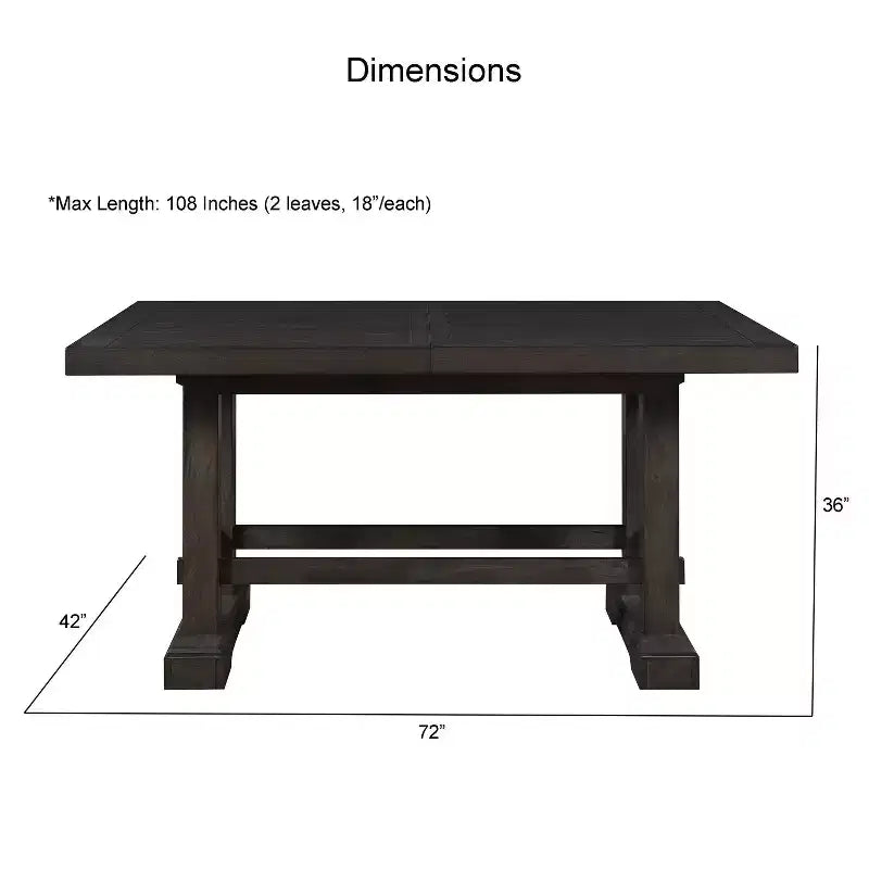 Set da pranzo da 7 pezzi Napa altezza bancone Dusky Cedar - Steve Silver Co.: Estendibile, stile rustico, 8-10 posti a sedere