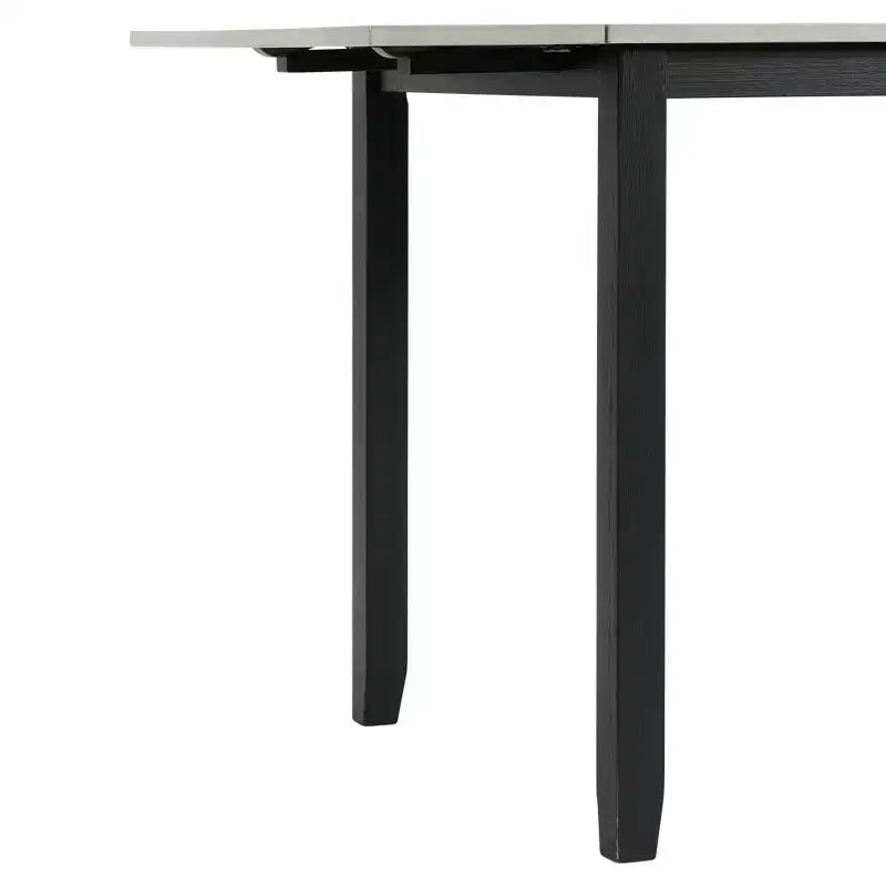 Set tavolo da pranzo 3 pz Picket House Furnishings Tuttle con piano a ribalta allungabile e 2 sedie Grigio/Nero: Forma rettangolare moderna, Sedie imbottite