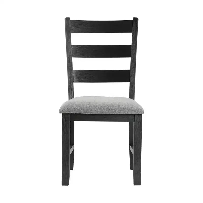 Set tavolo da pranzo 3 pz Picket House Furnishings Tuttle con piano a ribalta allungabile e 2 sedie Grigio/Nero: Forma rettangolare moderna, Sedie imbottite