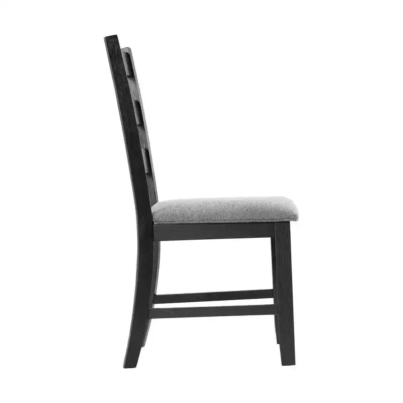Set tavolo da pranzo 3 pz Picket House Furnishings Tuttle con piano a ribalta allungabile e 2 sedie Grigio/Nero: Forma rettangolare moderna, Sedie imbottite