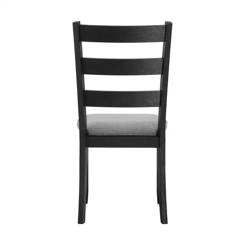 Set tavolo da pranzo 3 pz Picket House Furnishings Tuttle con piano a ribalta allungabile e 2 sedie Grigio/Nero: Forma rettangolare moderna, Sedie imbottite