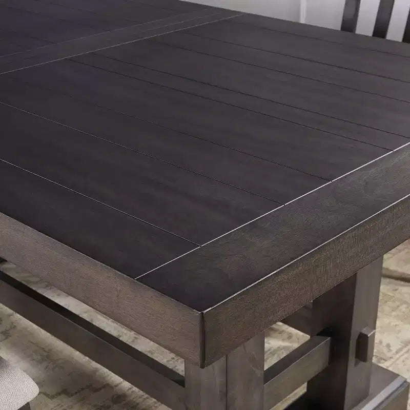 Steve Silver Co. Set da pranzo Napa 7 pz Cedro Scuro: Tavolo Rettangolare, Sedie Imbottite, Finitura Impiallacciata