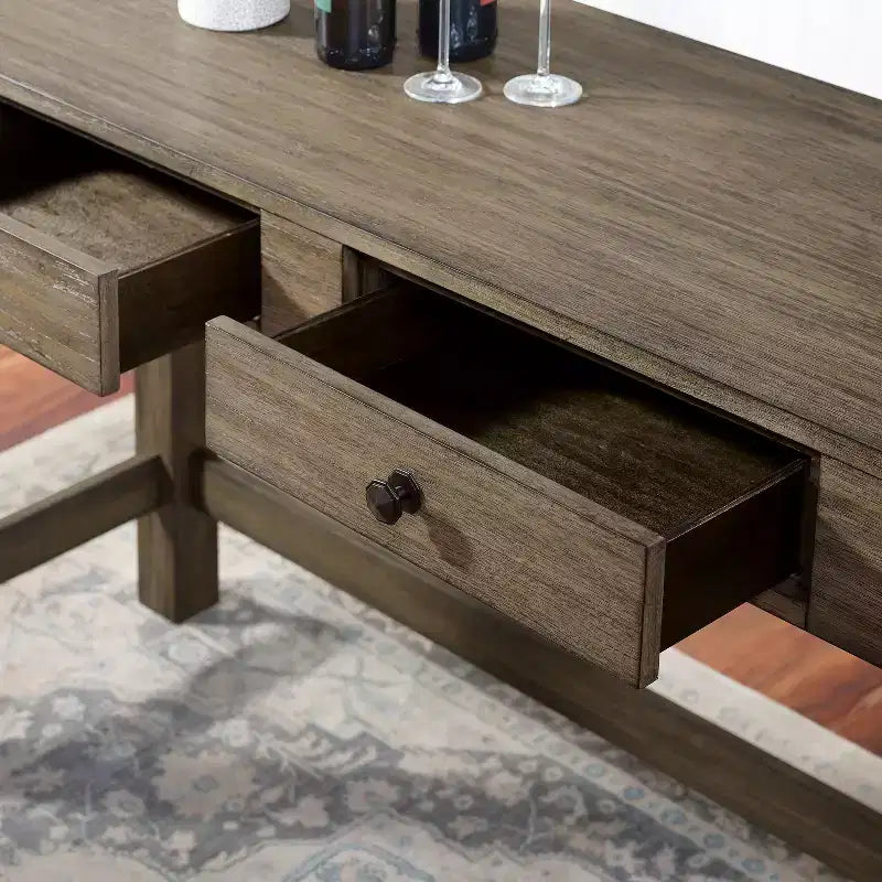 Set da pranzo 4 pezzi Cohasset altezza bancone con presa USB Grigio - HOMES: Inside + Out