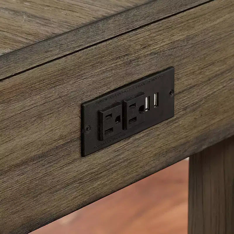 Set da pranzo 4 pezzi Cohasset altezza bancone con presa USB Grigio - HOMES: Inside + Out