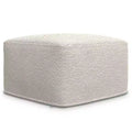 WyndenHall Lyanna Square Pouf Ivory