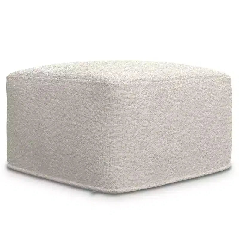 WyndenHall Lyanna Square Pouf Ivory