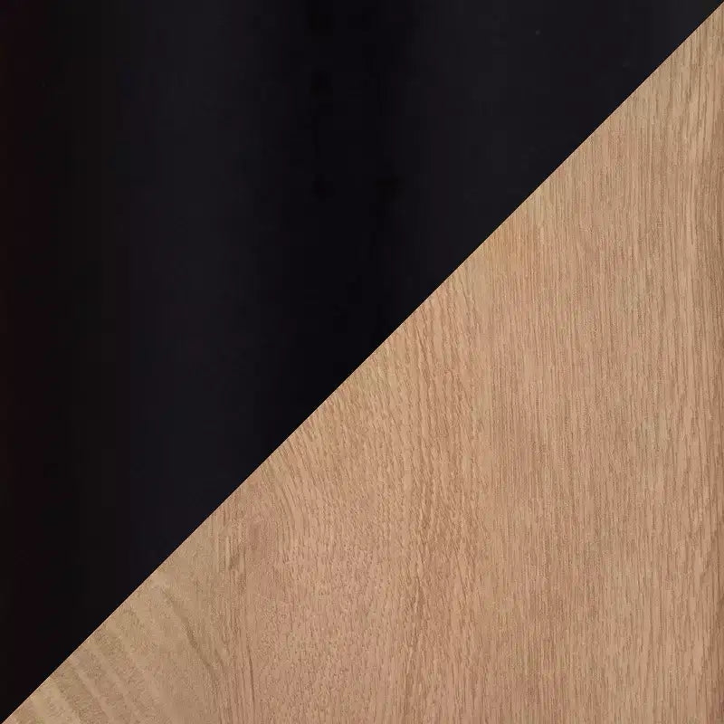 Libreria 75" in Acciaio/Legno Nero/Marrone -