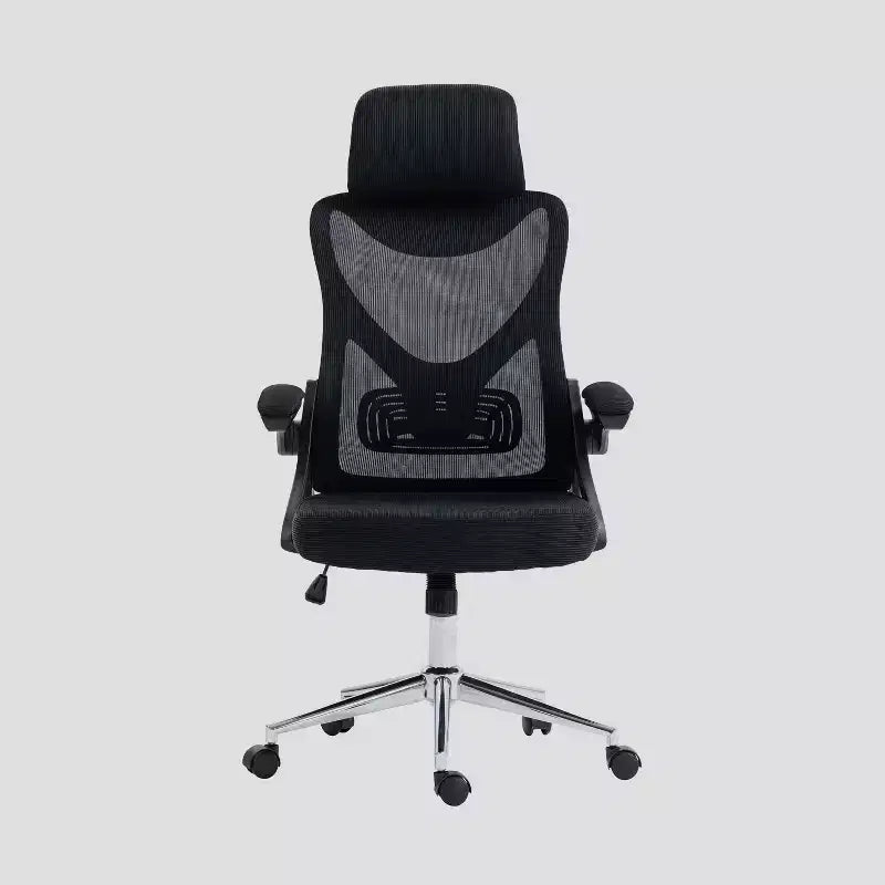 Sedia da Ufficio Ergonomica Essenziale con Poggiatesta e Supporto Lombare Nera