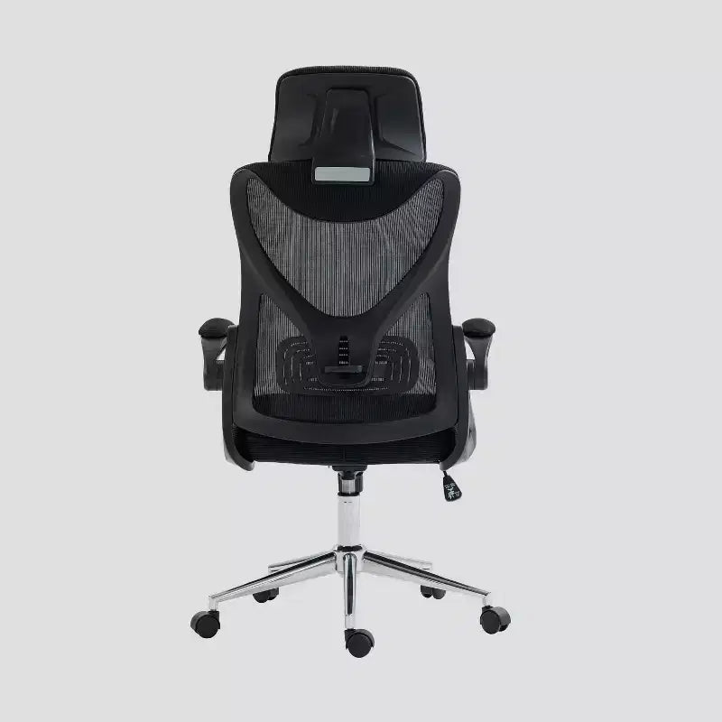Sedia da Ufficio Ergonomica Essenziale con Poggiatesta e Supporto Lombare Nera