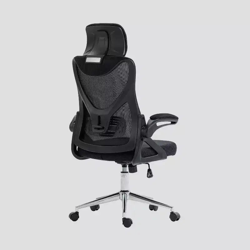 Sedia da Ufficio Ergonomica Essenziale con Poggiatesta e Supporto Lombare Nera