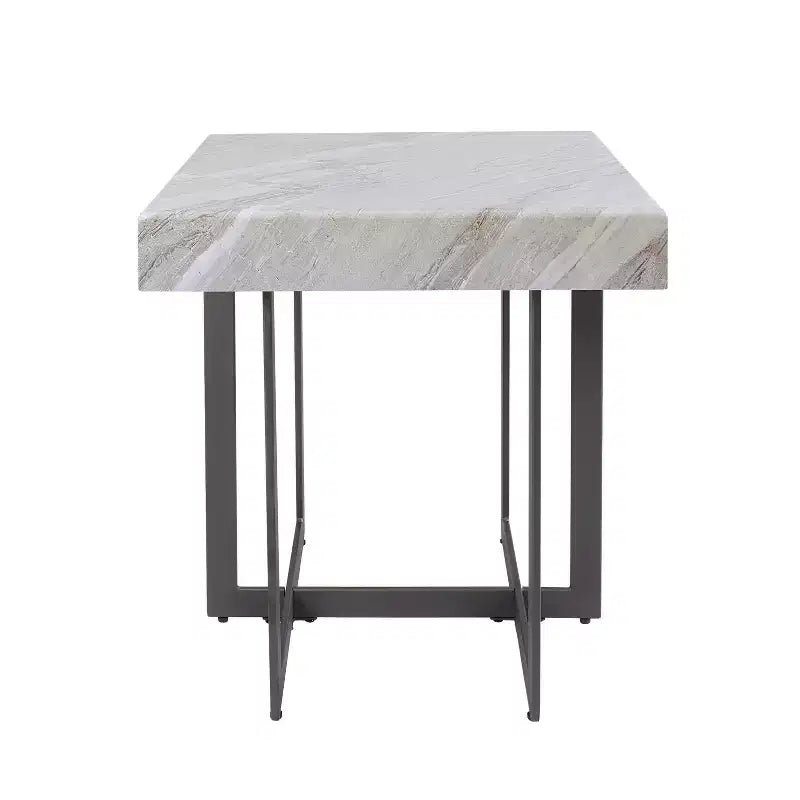 Set da 3 tavolini da caffè contemporanei Rohde con cassetti grigio/metallo color gomma -