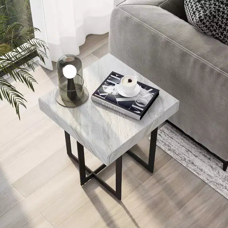 Set da 3 tavolini da caffè contemporanei Rohde con cassetti grigio/metallo color gomma -