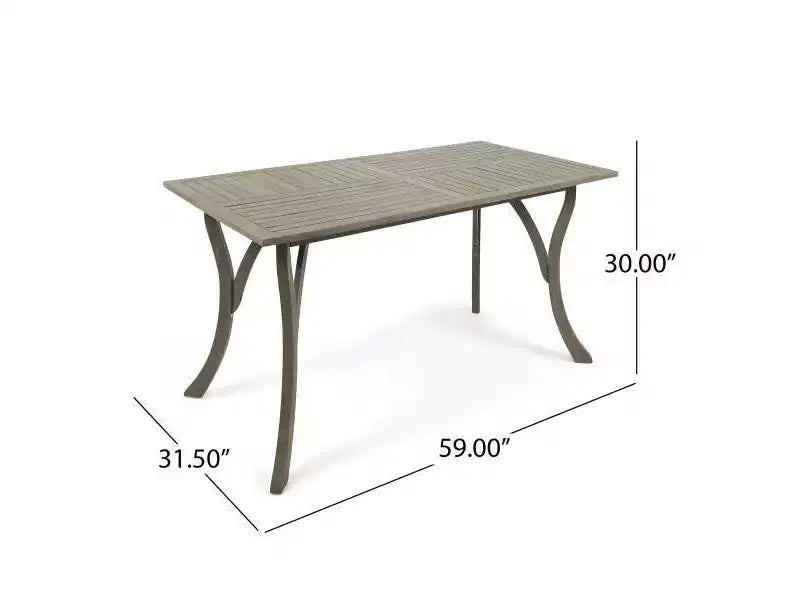 Set da pranzo 7 pezzi Monterey in acacia e vimini - Christopher Knight Home