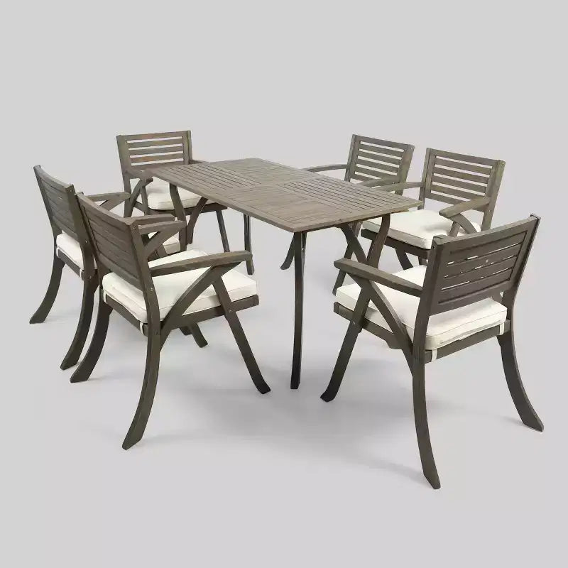 Set da Pranzo Hermosa 7 pezzi in Acacia - Christopher Knight Home