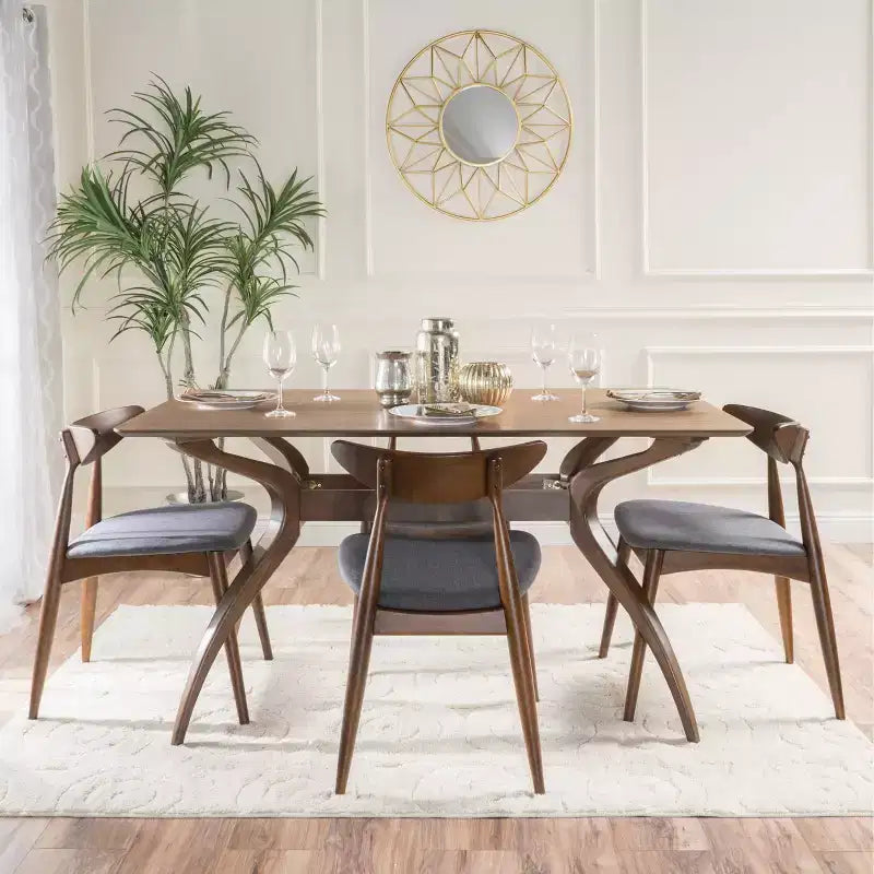 Set da pranzo 5 pezzi Barron con gambe curve - Christopher Knight Home
