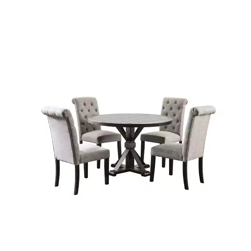 5-teiliges rundes Hedgeburn-Esszimmer-Set - HOMES: Inside + Out