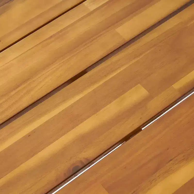 Set da pranzo con fioriera Huckleberry 7 pezzi in legno di acacia e ferro