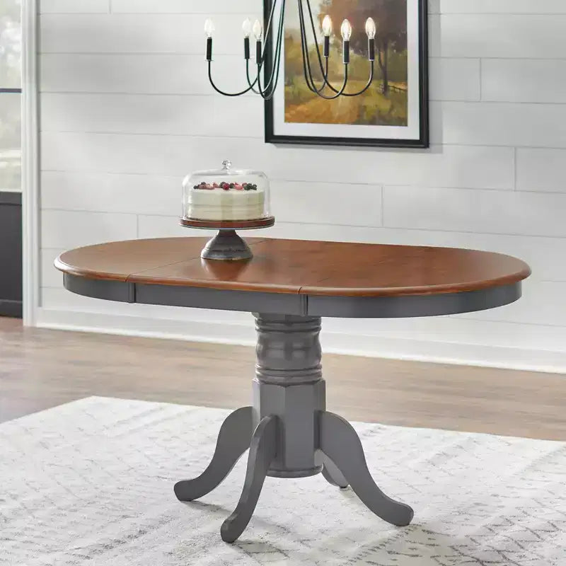Set tavolo da pranzo allungabile Buylateral 7 pezzi in legno massello Lancaster Farmhouse