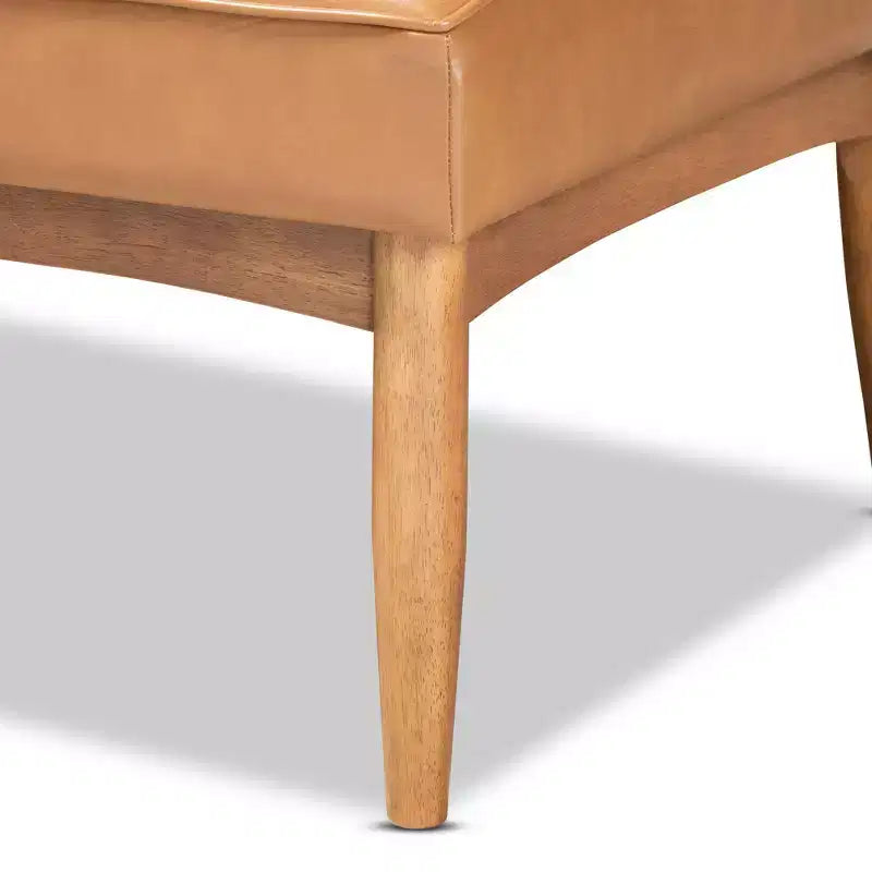 Set panca ad angolo da pranzo in legno 2 pezzi Riordan - Baxton Studio