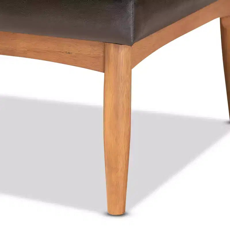 Set panca ad angolo da pranzo in legno 2 pezzi Riordan - Baxton Studio