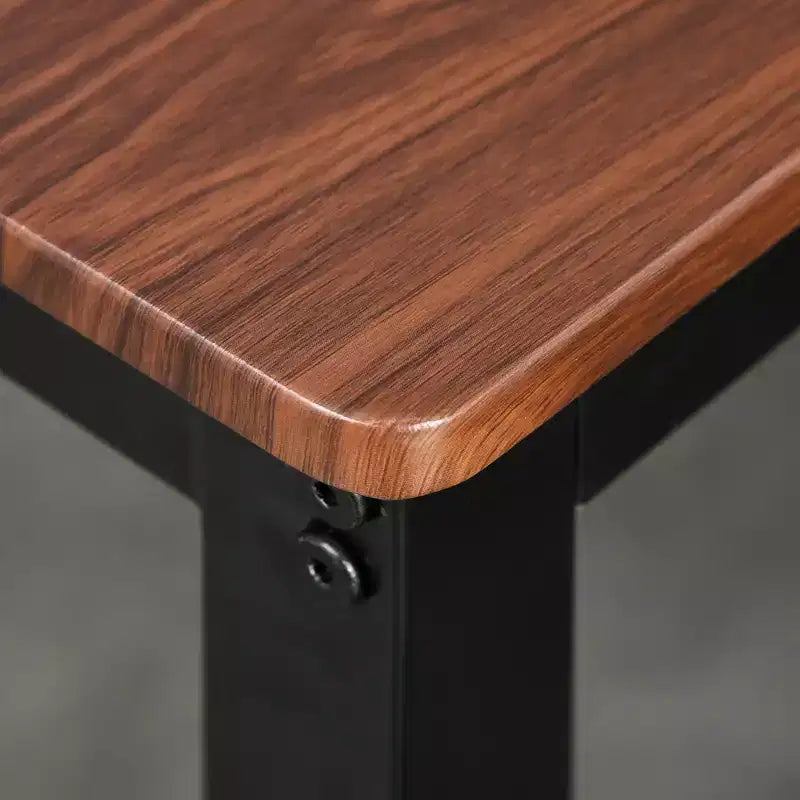 Set da tavolo da pranzo HOMCOM industriale a 4 pezzi con panca, tavolo e sedie da cucina in legno con ripiano portaoggetti per cucina, sala da pranzo, nero/marrone