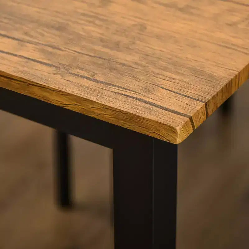 Set tavolo da pranzo e sedie HOMCOM 5 pezzi, stile industriale moderno, per spazi ridotti, cucina, sala da pranzo