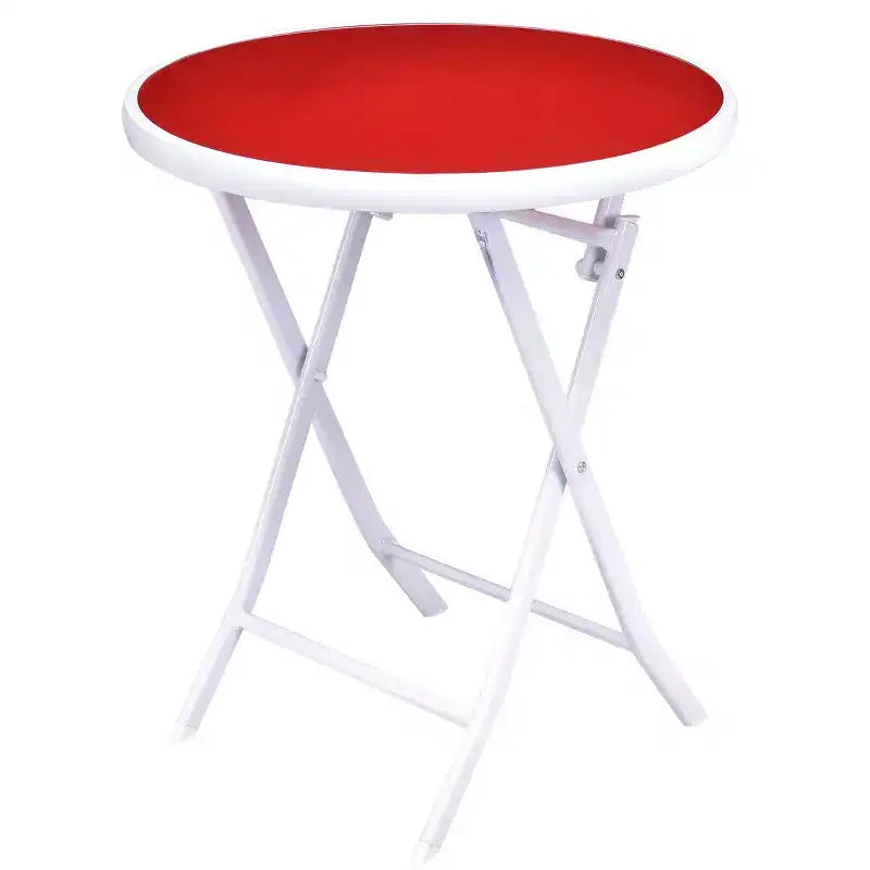 Costway Set 3 Pezzi Tavolo Bistro Pieghevole Sedie Mobili da Giardino Patio, Rosso