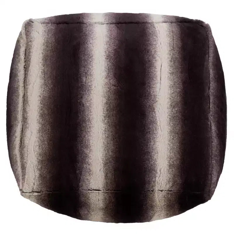 Pouf da terra con design in finta pelliccia animalier