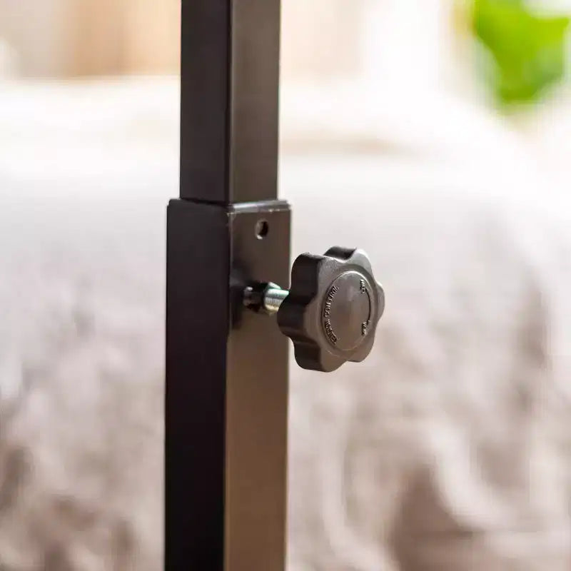 Carrello per laptop regolabile in altezza con tavolino laterale e postazione di lavoro dinamica, supporto per laptop, marrone