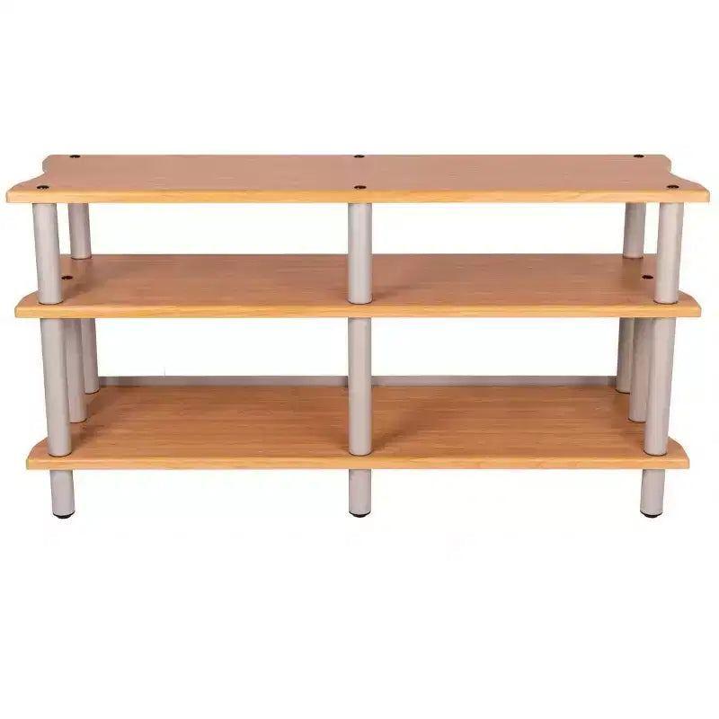 Supporto AV a 3 Livelli, Doppio-Ampio XL, Acero, Capacità di Carico di 136 kg per Ripiano, Organizza e Mostra Componenti AV per Home Theater o Sistema di Intrattenimento