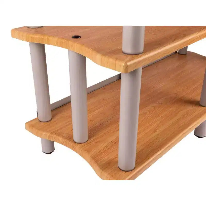 Supporto AV a 3 Livelli, Doppio-Ampio XL, Acero, Capacità di Carico di 136 kg per Ripiano, Organizza e Mostra Componenti AV per Home Theater o Sistema di Intrattenimento