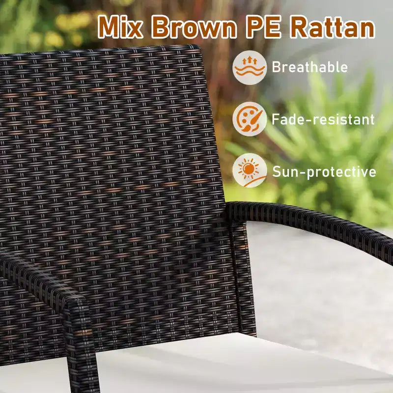 Set da pranzo da esterno in rattan a 7 pezzi Costway con foro per ombrellone