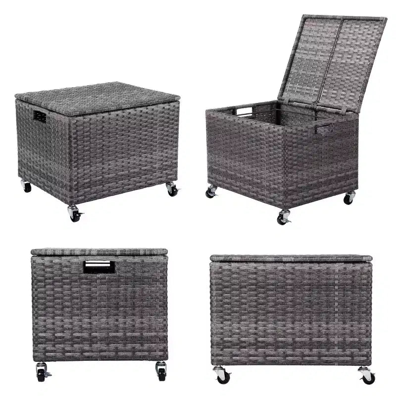 Cassetto Portadocumenti - Armadietto con Ruote - Organizer per Documenti - Ufficio Casa (Grigio)