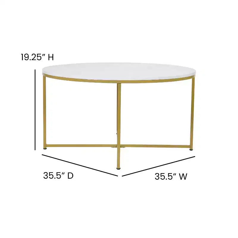 Tavolino da salotto laminato con base in metallo incrociata