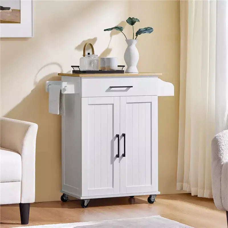 Isola per cucina carrello da cucina con portasciugamani e cassetto
