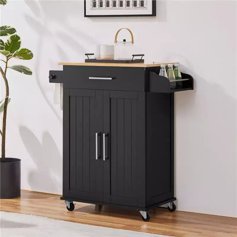 Isola per cucina carrello da cucina con portasciugamani e cassetto