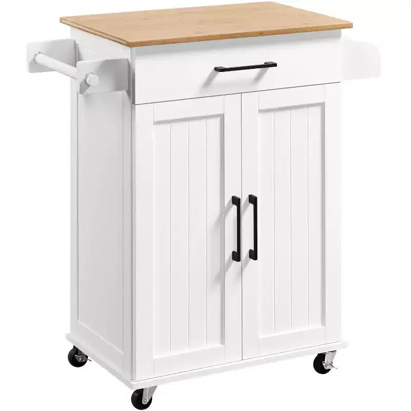Isola per cucina carrello da cucina con portasciugamani e cassetto