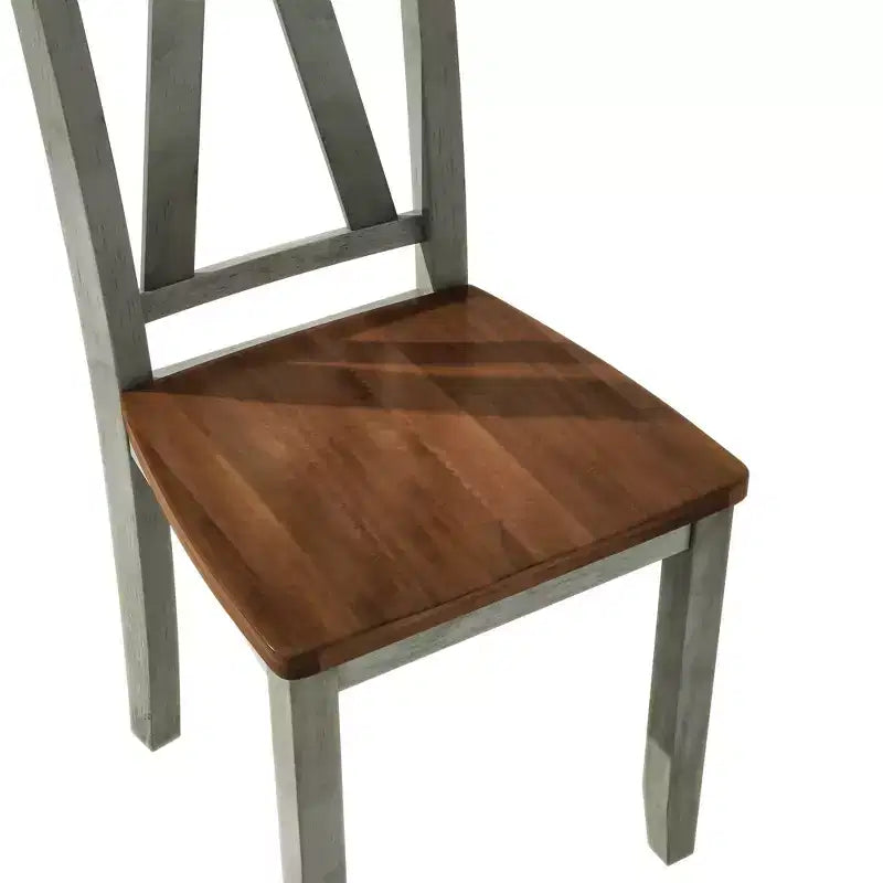 Set da 6 pezzi per tavolo da pranzo in legno stile rustico con panca lunga e 4 sedie da pranzo-ModernLuxe