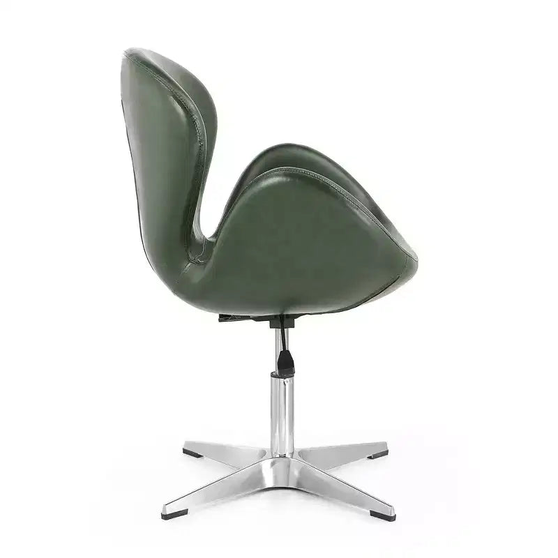 Set di 2 sedie girevoli regolabili in similpelle color lampone -