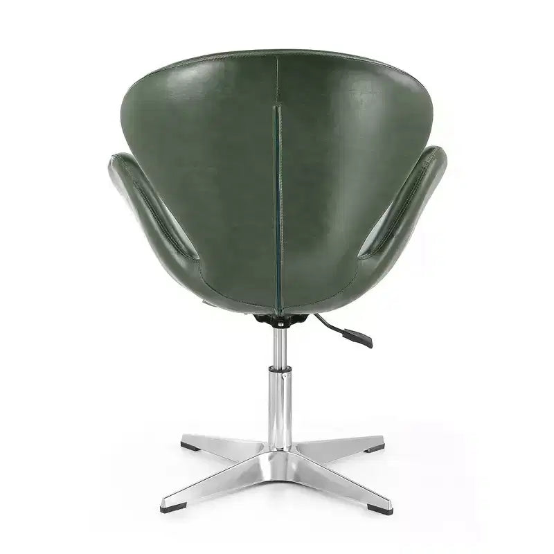 Set di 2 sedie girevoli regolabili in similpelle color lampone -