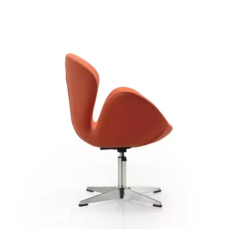 Set di 2 sedie girevoli regolabili in similpelle color lampone -